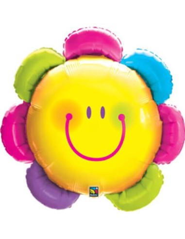 PALLONE MYLAR 32" FIORE SMILE 81CM - L'Officina delle feste