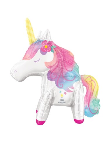 PALLONE MYLAR MAGICAL UNICORN 3D H 63 X 55 CM - L'Officina