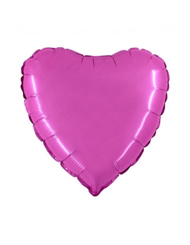 PALLONE CUORE MYLAR 18" FUCSIA 45CM - L'Officina delle feste