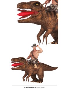 COSTUME DINOSAURO T-REX CAVALCABILE GONFIABILE