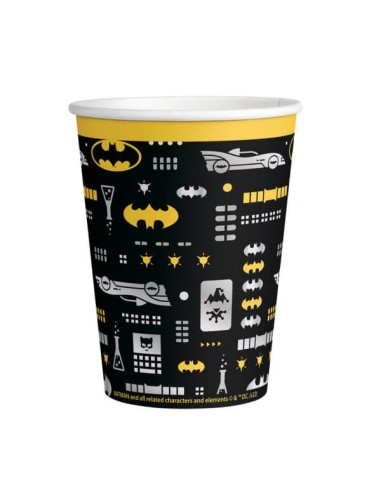 BICCHIERE CARTA 250ML BATMAN NEW PZ.8 - L'Officina delle feste