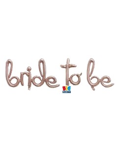 KIT PALLONI MYLAR SCRITTA BRIDE TO BE ROSE GOLD 180X53CM -