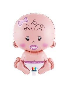 PALLONE MYLAR BIMBA NEONATA 43X82CM - L'Officina delle feste