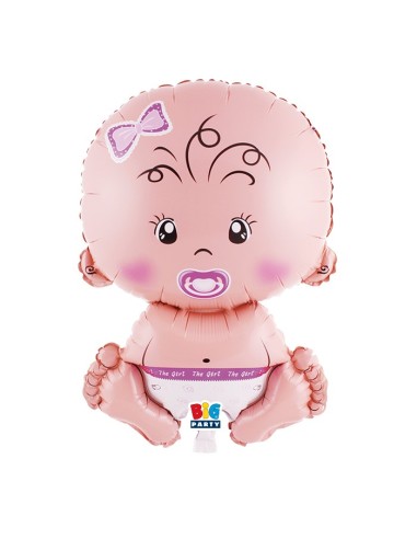 PALLONE MYLAR BIMBA NEONATA 43X82CM - L'Officina delle feste