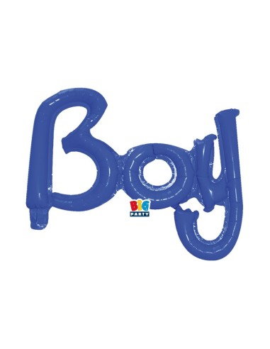 PALLONE MYLAR SCRITTA BOY BLU 58X31CM - L'Officina delle feste