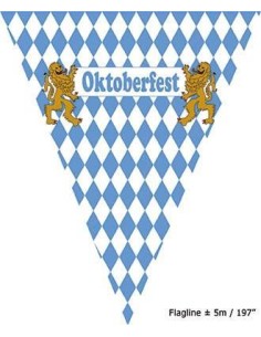 FESTONE BANDIERA IN PLASTICA OKTOBERFEST 5MT - L'Officina delle