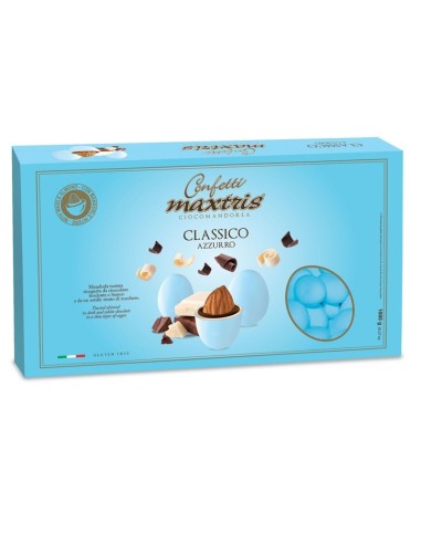 CONFETTI MAXTRIS 1 KG MANDORLA E CIOCCOLATO CELESTE -