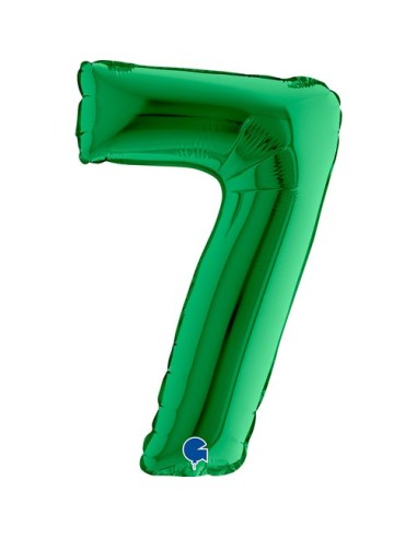 NUMERO MYLAR MEDIO VERDE 7 CM. 35 - L'Officina delle feste