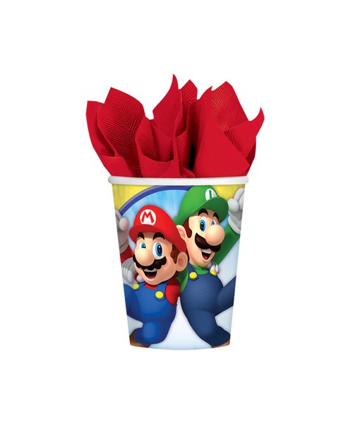 BICCHIERI SUPER MARIO CM. 18 PZ. 8