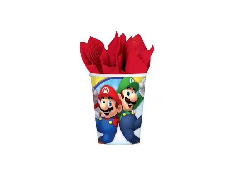 BICCHIERI SUPER MARIO CM. 18 PZ. 8