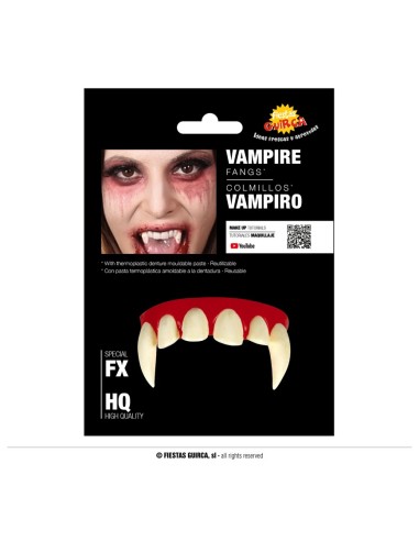 DENTI VAMPIRO CON PASTA DERMOPLASTICA - L'Officina delle feste