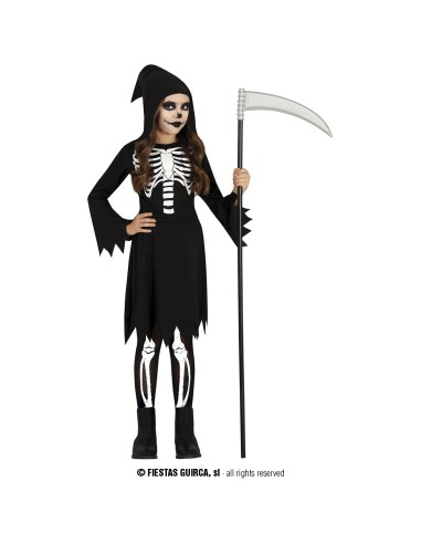 COSTUME SKELETON SCHELETRO BIMBA 10-12 ANNI