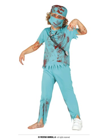 COSTUME CHIRURGO ZOMBIE BIMBO/A 5 - 6 ANNI - L'Officina delle