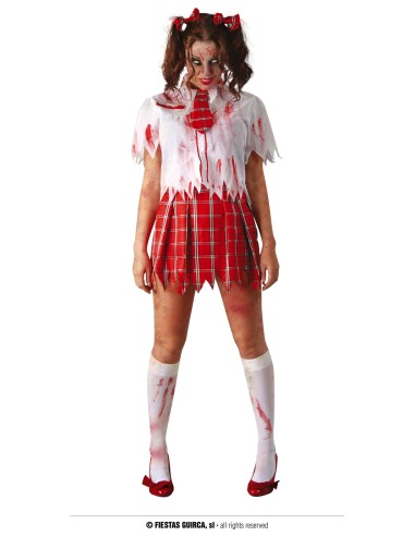 COSTUME DONNA STUDENTESSA ZOMBIE TG. M 40 - 42 - L'Officina