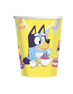 BICCHIERE CARTA 227ML BLUEY 16PZ - L'Officina delle feste