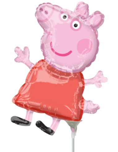 PALLONE MYLAR 14" MINISHAPE SAGOMA PEPPA PIG 35CM - L'Officina