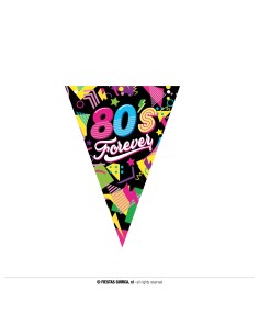 FESTONE BANDIERINE 20X30 ANNI 80 LUNGH. 300CM - L'Officina