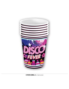 6 BICCHIERI CARTA DISCO FEVER 240ML - L'Officina delle feste