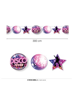 FESTONE GHIRLANDA DISCO FEVER LUNGH. 300CM - L'Officina delle