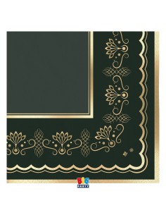 16 TOVAGLIOLI 33X33 ROYAL GREEN BORDO METAL ORO - L'Officina