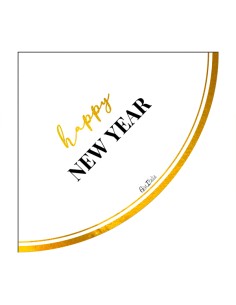 16 TOVAGLIOLI HAPPY NEW YEAR CLOCK CM 33X33 - L'Officina delle