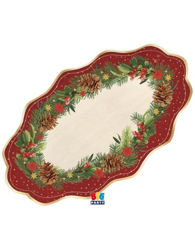 2 RAVIERE CARTA 36X20 CHRISTMAS TWINKLE BORDO METAL ORO -