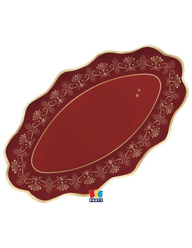 2 RAVIERE CARTA 36X20 ROYAL RED BORDO METAL ORO - L'Officina