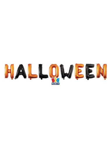 KIT PALLONI MYLAR SCRITTA HALLOWEEN 300X40CM