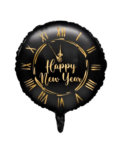 PALLONE MYLAR 18" HAPPY NEW YEAR OROLOGIO CM 45 - L'Officina