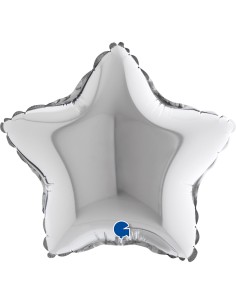 PALLONE MYLAR STELLA 4" ARGENTO 10CM 1PZ - L'Officina delle