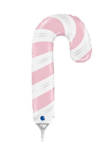 PALLONE 14" MINI SHAPE CANDY CANE PINK - L'Officina delle feste