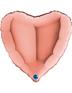 PALLONE CUORE MYLAR 18" CREMA 45CM - L'Officina delle feste