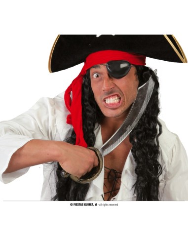 SCIABOLA PIRATA CON BENDA OCCHIO IN PLASTICA - L'Officina delle