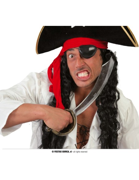 SCIABOLA PIRATA CON BENDA OCCHIO IN PLASTICA - L'Officina delle