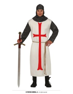 COSTUME CAVALIERE TEMPLARE CROCIATO ADULTO TG. M 48-50 -