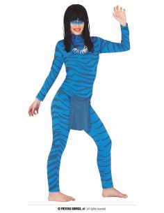 COSTUME DONNA FELINA BLU TG S 38-40 - L'Officina delle feste
