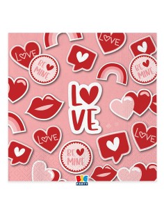 16 TOVAGLIOLI 33X33 LOVE STICKERS - L'Officina delle feste