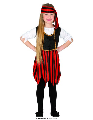 COSTUME BIMBA PIRATA CORSARA TG. 7 - 9 ANNI