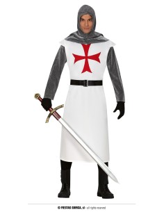 COSTUME CAVALIERE TEMPLARE CROCIATO ADULTO TG. L 50 - 52 -