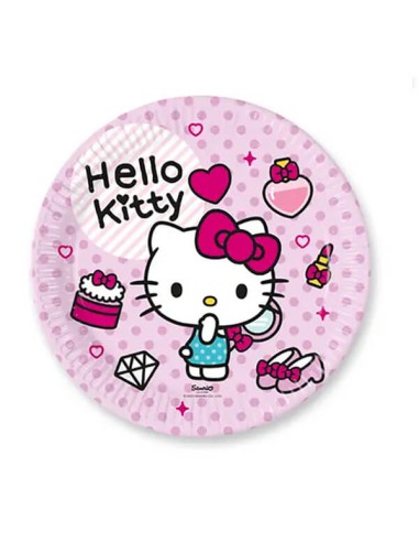 PIATTO 23CM HELLO KITTY FASHION 8PZ - L'Officina delle feste