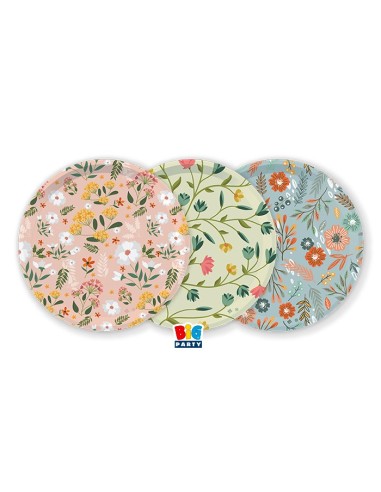 PIATTO CARTA MIX 18CM SPRING FLOWERS 6PZ - L'Officina delle