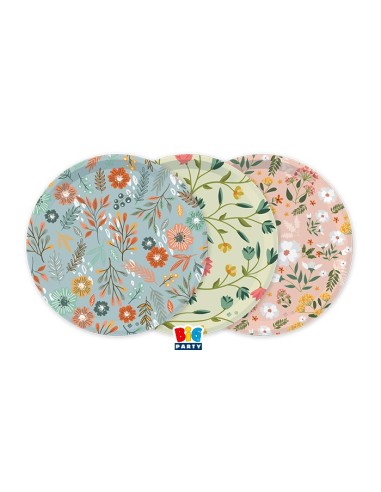 PIATTO CARTA MIX 23CM SPRING FLOWERS 6PZ