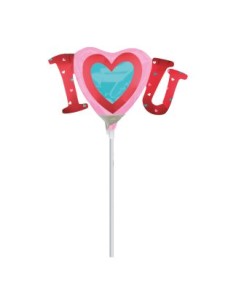 PALLONE MYLAR MINISHAPE CUORE 9" I LOVE YOU 23CM - L'Officina