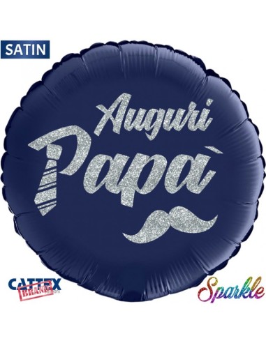 PALLONE MYLAR 18" AUGURI PAPA' 45CM 1PZ - L'Officina delle feste