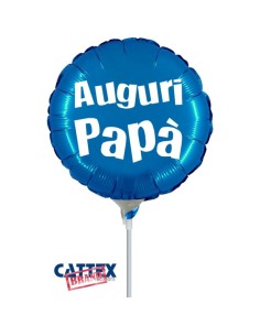 PALLONE MYLAR 9" AUGURI PAPA' 1PZ - L'Officina delle feste