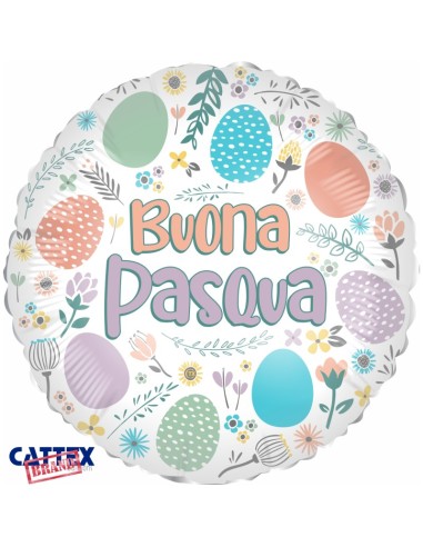 PALLONE MYLAR 18" BUONA PASQUA 46CM - L'Officina delle feste