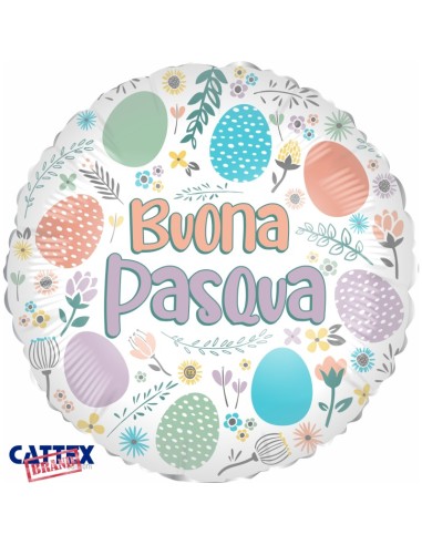 PALLONE MYLAR 18"  BUONA PASQUA 46CM