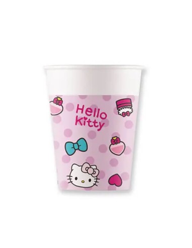 BICCHIERE carta HELLO KITTY FASHION PZ. 8 200ML - L'Officina