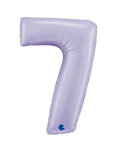 PALLONE MYLAR MEGA NUMERO N. 7 SATINATO LILLA 102CM -