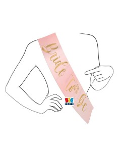 FASCIA METALLIZZATA SCRITTA ORO "BRIDE TO BE" 168X10CM -